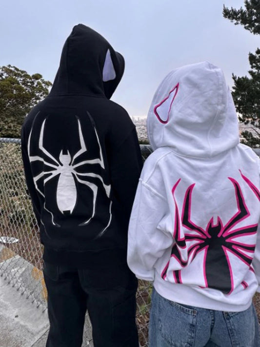 Zip Up Spider Hoodie