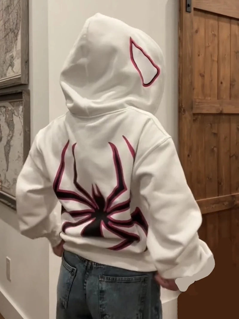 Zip Up Spider Hoodie