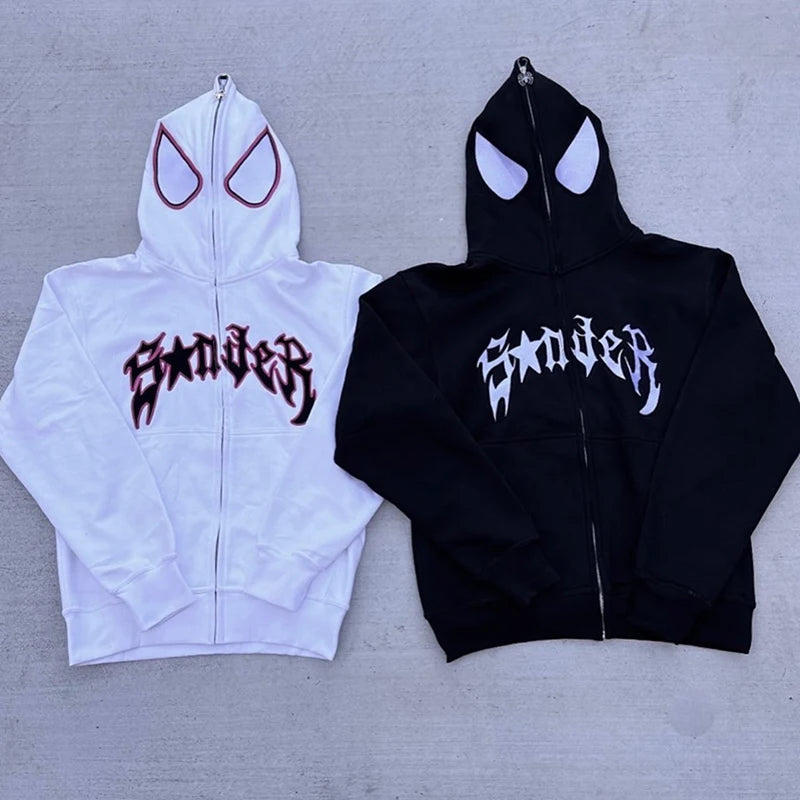 Zip Up Spider Hoodie