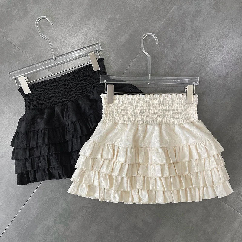 Streetwear Y2k Ruffles Mini Skirts