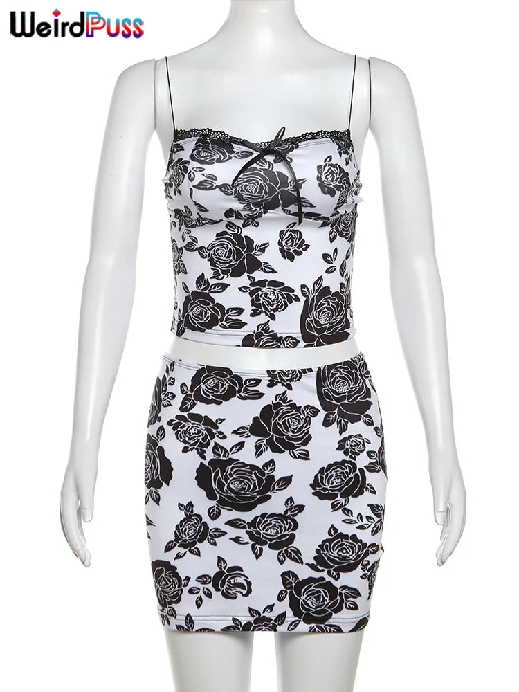 Flower Print  2 Piece Sets