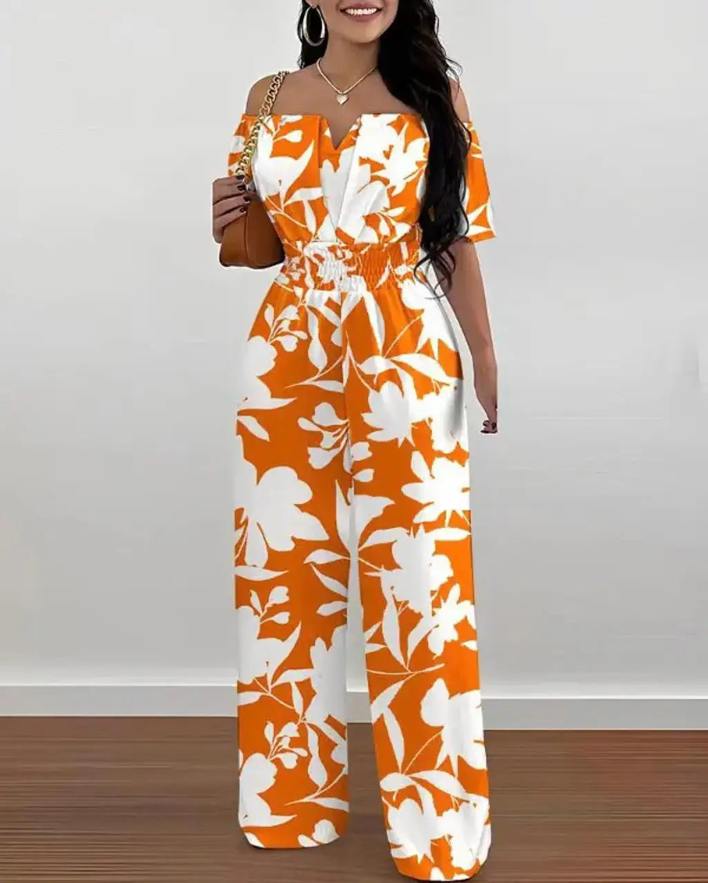 Wide Leg Jumpsuit Off-shoulder High Waist Jumpsuit