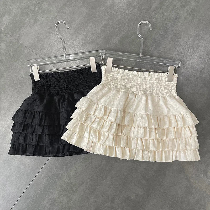 Streetwear Y2k Ruffles Mini Skirts