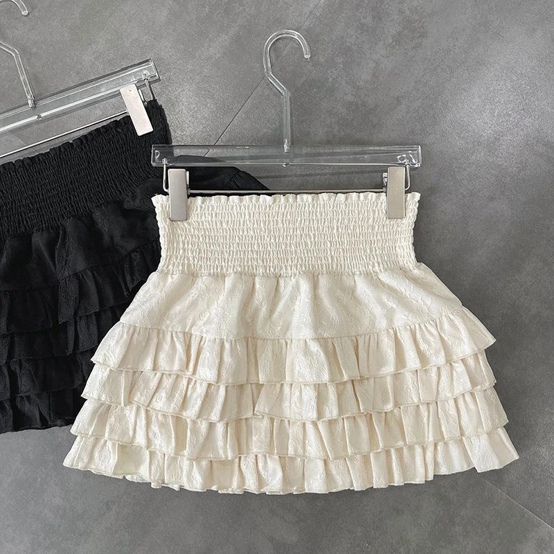 Streetwear Y2k Ruffles Mini Skirts