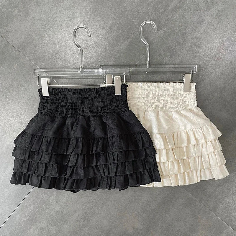 Streetwear Y2k Ruffles Mini Skirts