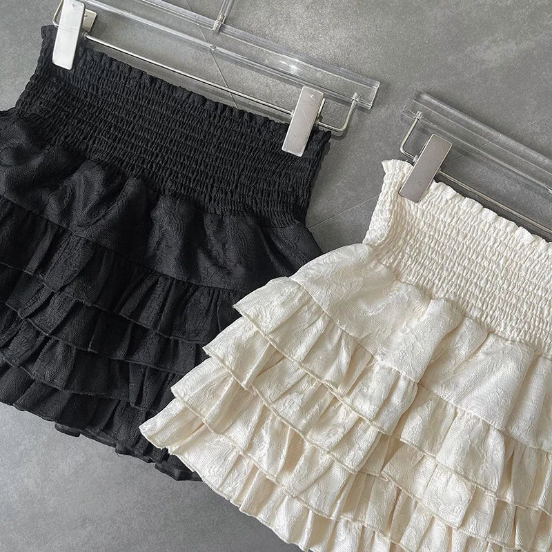 Streetwear Y2k Ruffles Mini Skirts