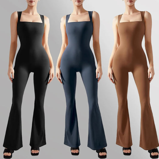 Sleeveless Bodysuit Flared Pants